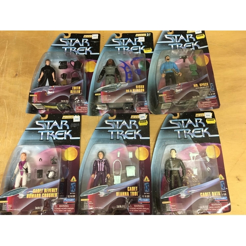 481 - Star Trek warp factor figures, all carded (6)