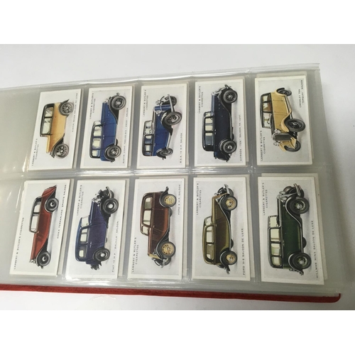 An album of cigarette card sets including John Brumfit, FJ Smith, Ogdens,  Hignett, Lambert & Butler