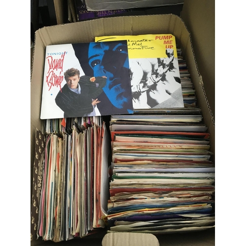 107 - A collection of 7 inch singles and EPs including some promos and coloured vinyl by various artists i... 