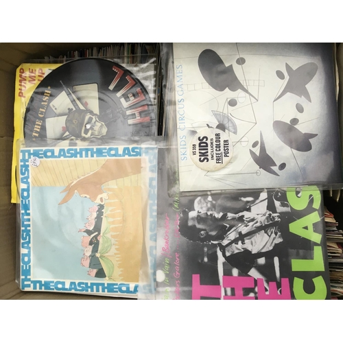 107 - A collection of 7 inch singles and EPs including some promos and coloured vinyl by various artists i... 