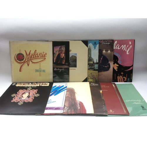 112 - A collection of Melanie LPs and 12 inch singles.