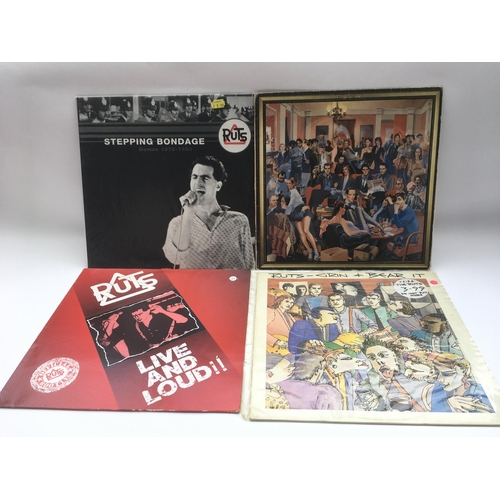 116 - Four LPs by The Ruts including 'Grin And Bear It', 'The Crack', 'Stepping Bondage' and 'Live And Lou... 