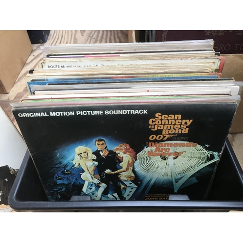 119 - A collection of comedy, sporting and film soundtrack LPs.