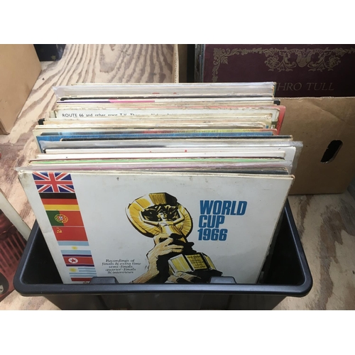 119 - A collection of comedy, sporting and film soundtrack LPs.