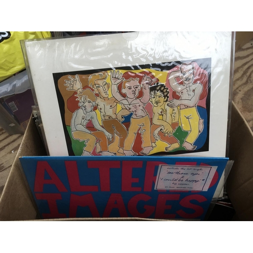 121 - A box of various LPs, 12 inch and. 7 inch singles, mainly 1980s.