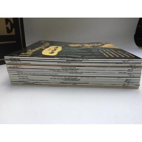 132 - A Nat King Cole 20 record box set. Condition NM.