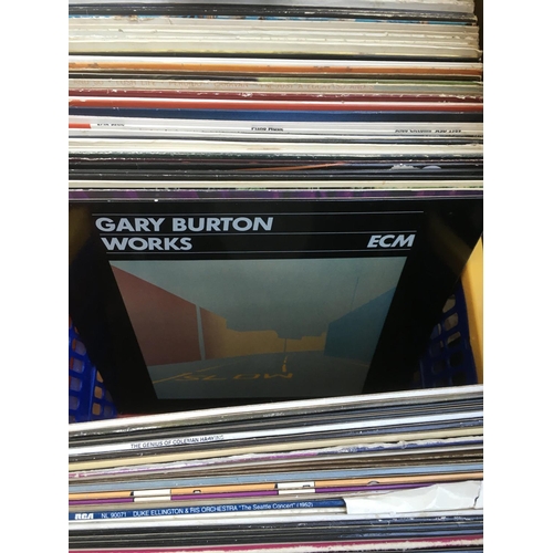134 - A box of mainly jazz LPS by various artists including Dizzy Gillespie, Woody Herman, Count Basie and... 