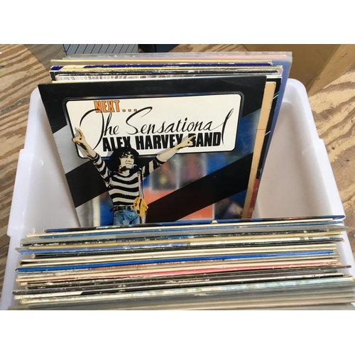 142 - A box of LPs by various artists including Buddy a Holly, Roxy Music, Sensational Alex Harvey Band, J... 
