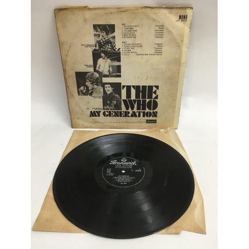 163 - A first mono UK pressing of The Who LP 'My Generation' on Brunswick LAT 8616. Fair condition, some s... 