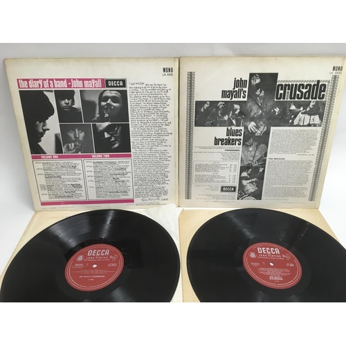 165 - Two first UK mono pressings of John Mayall's Bluesbreakers LPs comprising 'The Diary Of A Band' and ... 