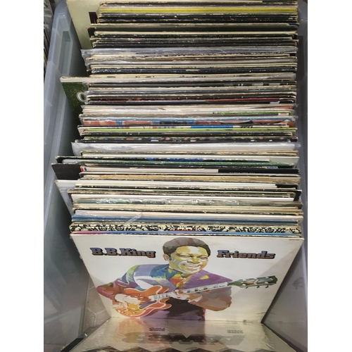 188 - A collection of LPs and 12 inch singles by various artists including Santana, Wishbone Ash, Kate Bus... 