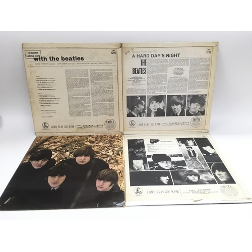 2 - Four early UK issue Beatles LPs comprising 'With The Beatles', 'A Hard Day's Night', 'Beatles For Sa... 
