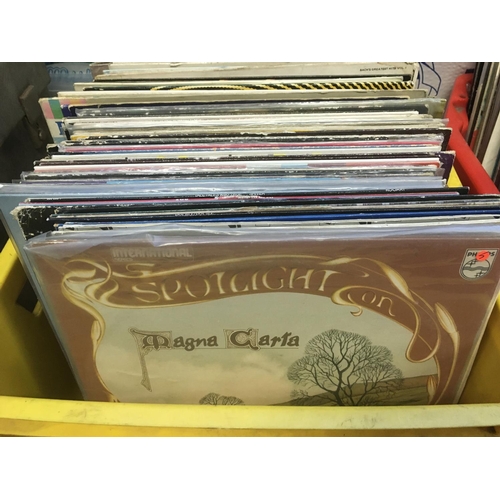 213 - A box of LPs and 12 inch singles by various artists including Roxy Music, Blood, Sweat & Tears, Magn... 