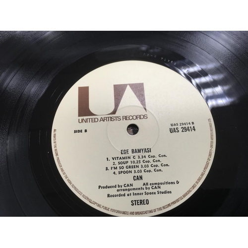 25 - Two LPs by Can comprising 'Ege Bamyasi' and 'Soundtracks'. Please note that 'Ege Bamyasi' is a later... 