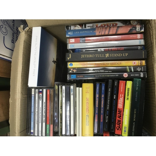 262 - A collection of CDs including some box sets and remastered versions together with some music DVDs. A... 