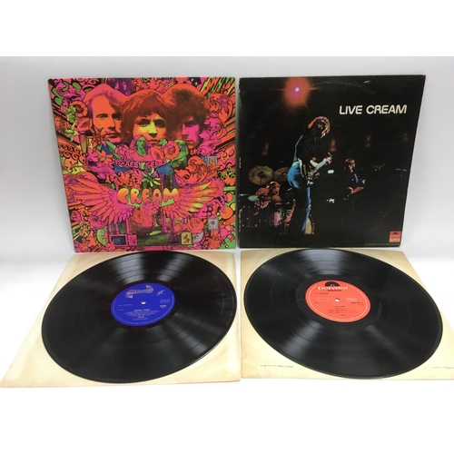266 - Two Cream LPs comprising 'Disraeli Gears' and 'Live Cream '. Condition VG+.