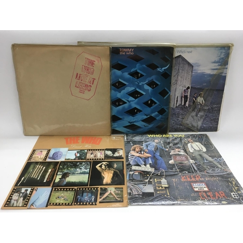 267 - Five LPs by The Who comprising 'Live At Leeds', 'Who's Next', 'Who Are You' and others.