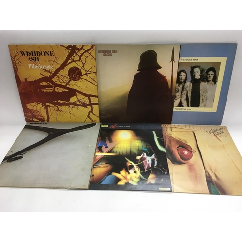 277 - Six Wishbone Ash LPs including the self titled album, 'Argus', 'Pilgrimage' and others.