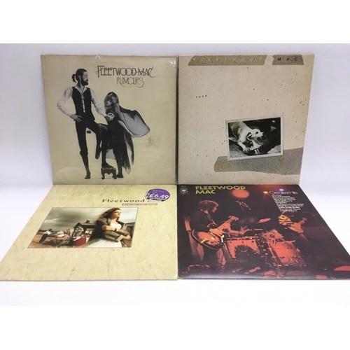 282 - Dour Fleetwood Mac LPs comprising 'Rumours', 'Tusk' and two others.