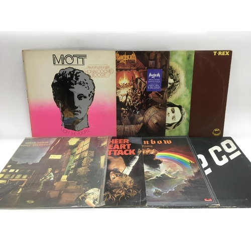 284 - Seven rock LPs by various artists including David Bowie, Queen, T Rex and others. Includes a special... 