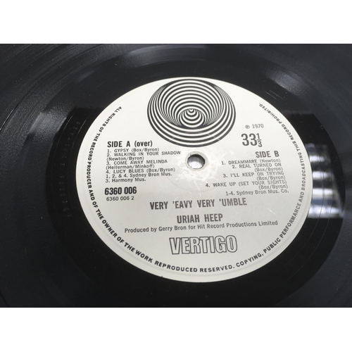 290 - A first UK pressing of the Uriah Heep LP '...Very Eavy....Very 'Umble' with Vertigo swirl labels, 63... 