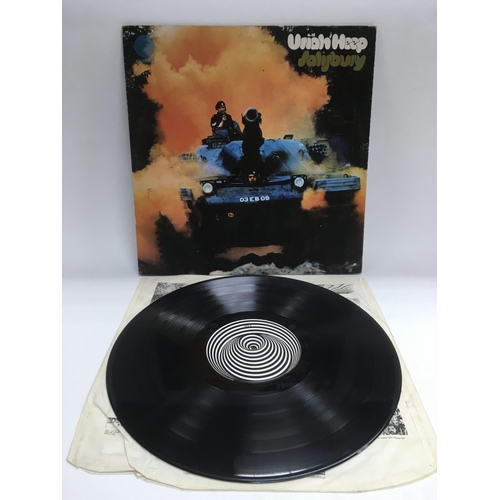 291 - A first UK pressing of the Uriah Heep LP 'Salisbury' with matte gatefold sleeve and Vertigo swirl la... 
