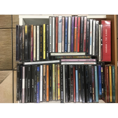 314 - Four boxes of CDs by various artists including The Beatles, Elton John, Guns n Roses and many more.