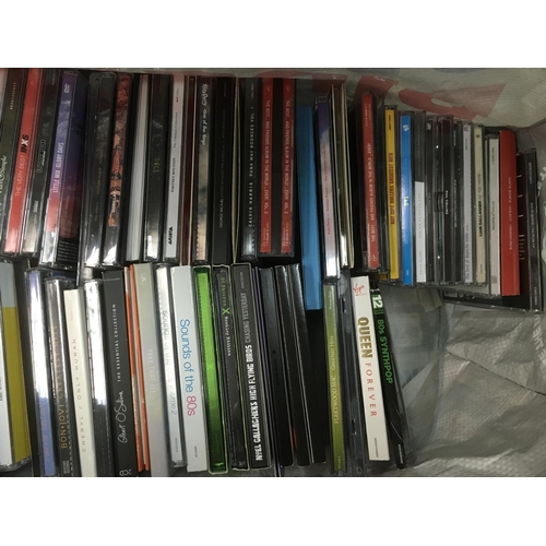 315 - Two boxes if CDs by various artists plus four boxes of DVDs.