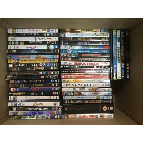 316 - A large crate, a box and a bag of DVDs, includes some limited and deluxe editions.