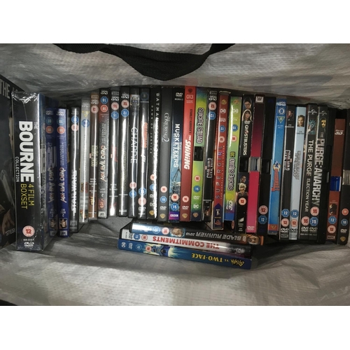 316 - A large crate, a box and a bag of DVDs, includes some limited and deluxe editions.