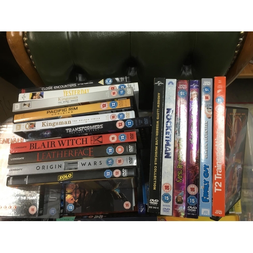 320 - Four boxes of Blu Rays and DVDs including some box sets and 3D triple plays.