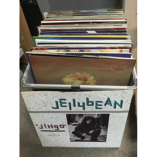 323 - A record case of LPs and 12 inch singles by various artists Wham!, Alison Moyet, Howard Jones and ot... 