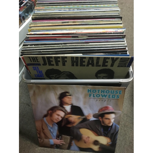 325 - A record case of LPs and 12 inch singles by various artists including Simple Minds, Erasure, Eurythm... 