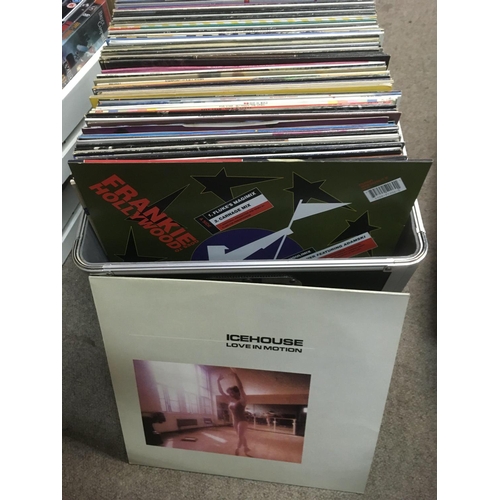 325 - A record case of LPs and 12 inch singles by various artists including Simple Minds, Erasure, Eurythm... 