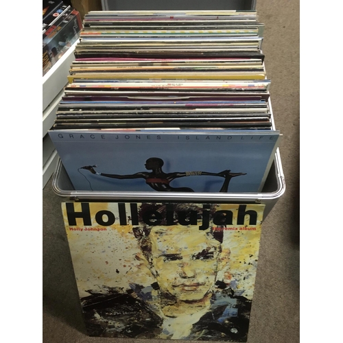 325 - A record case of LPs and 12 inch singles by various artists including Simple Minds, Erasure, Eurythm... 