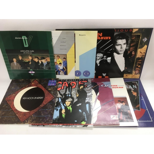 330 - A collection of Duran Duran LPs and 12 inch singles plus related side projects. Also includes Record... 