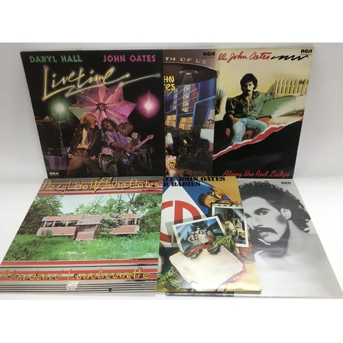 332 - A collection of Hall and Oates LPs and 12 inch singles.