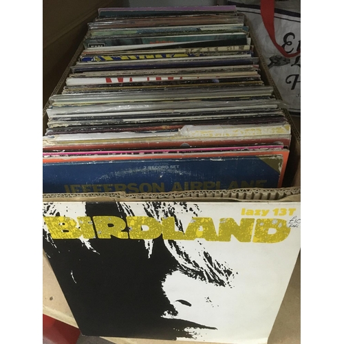 347 - A box if LPs by various artists including Jefferson Airplane, Deep Purple and others.
