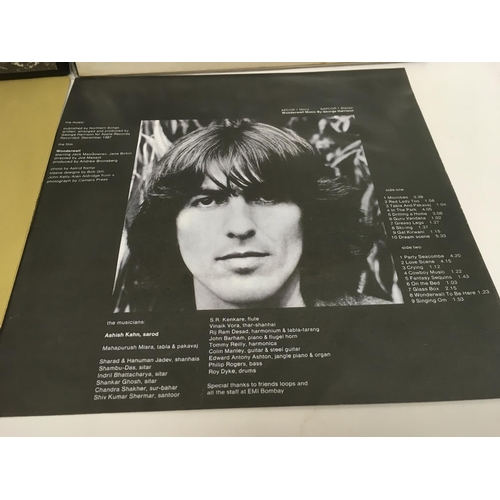 351 - Two George Harrison LPs comprising a first UK mono pressing of 'Wonderwall Music' with insert and th... 