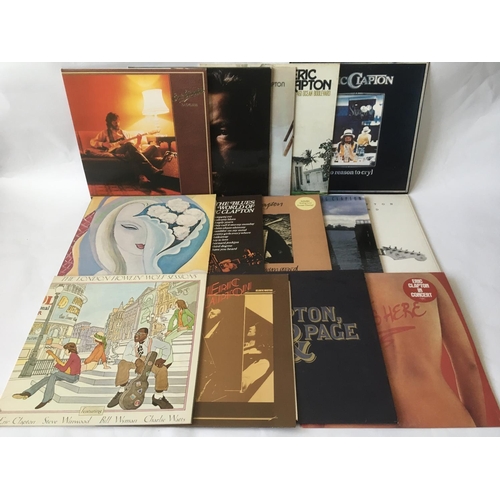 483 - A collection of Eric Clapton and related LPs.