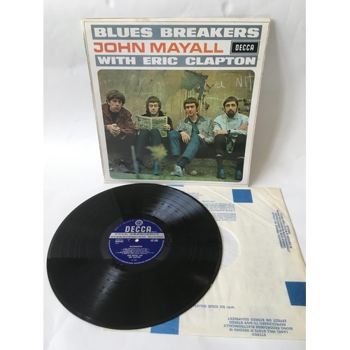 484 - A first UK stereo pressing of 'John Mayall Bluesbreakers With Eric Clapton'. Condition VG+/Ex.
