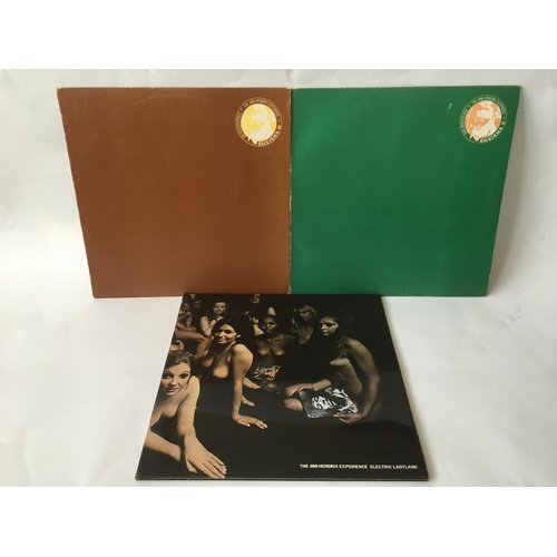 492 - Three Jimi Hendrix LPs including an early pressing of 'Electric Ladyland'.