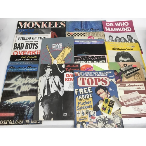 503 - A collection of music magazines, tour programmes and music sheets.