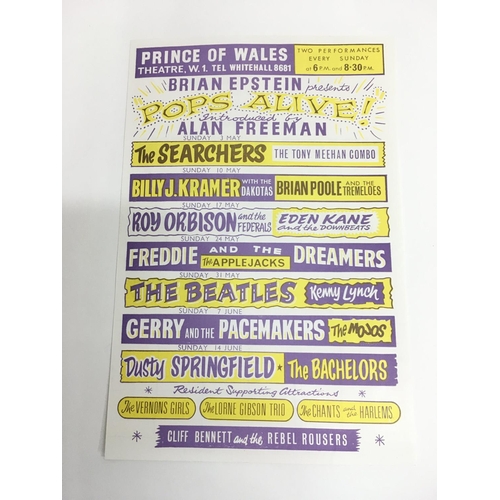 505 - An original double sided handbill that was used to promote The Beatles performance at the Brian Epst... 