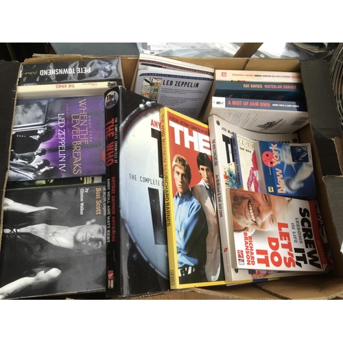 510 - Two boxes of music related books.