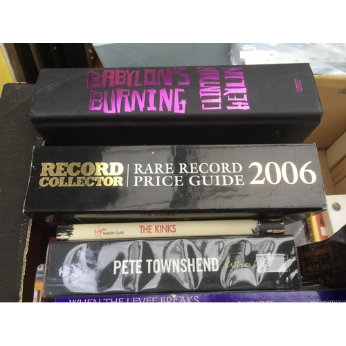 510 - Two boxes of music related books.