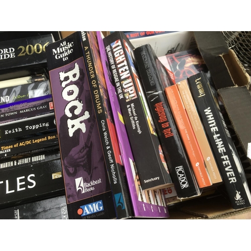 510 - Two boxes of music related books.