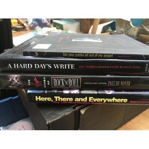 510 - Two boxes of music related books.