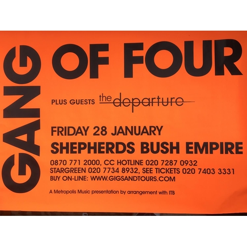 513 - A Gang Of Four gig poster promoting a show at Shepherds Bush Empire, Friday 28th January with suppor... 