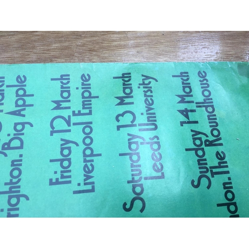 527 - A Rolling Stones 1971 UK tour poster designed by John Pasche. Rolled with light wear. Measures appro... 